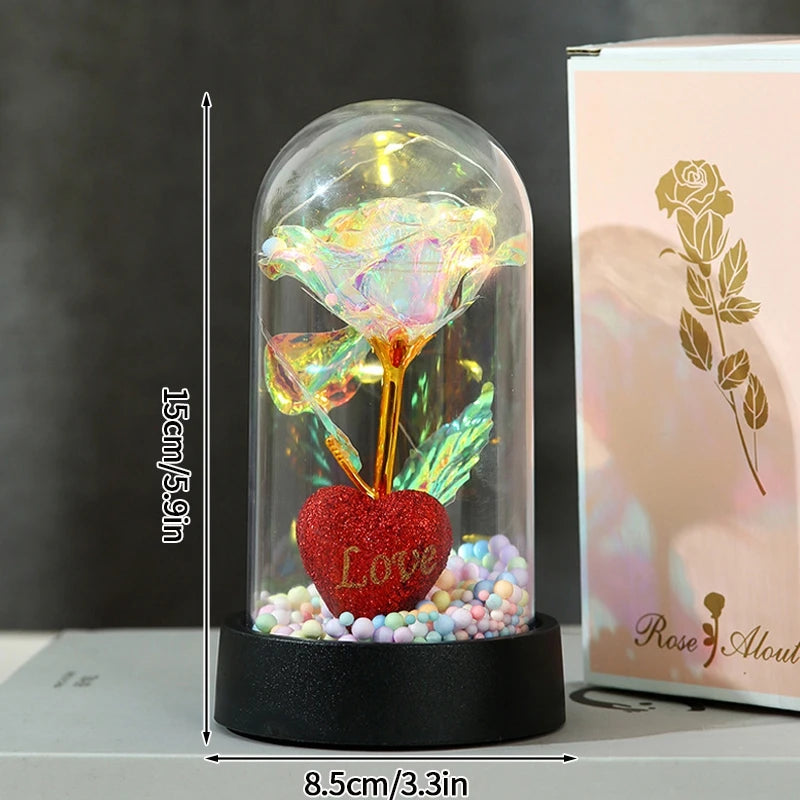 LED Galaxy Rose in Glass – Romantic Gift for Valentine’s & Mother’s Day