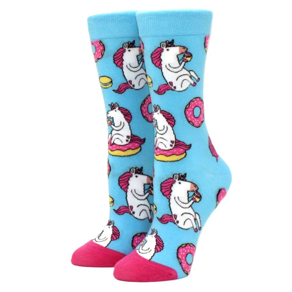Cute Puppy Cartoon Socks – Corgi & Schnauzer Mid-Tube Unisex Breathable Comfort
