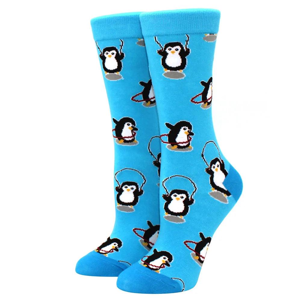 Cute Puppy Cartoon Socks – Corgi & Schnauzer Mid-Tube Unisex Breathable Comfort