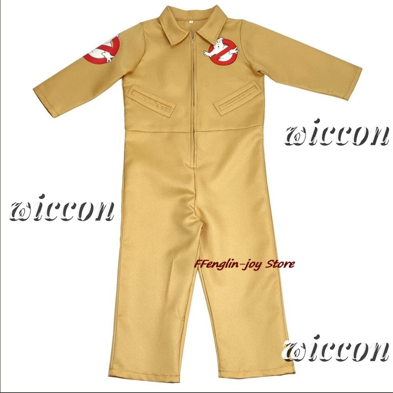 Ghost Busters Cosplay Anime Figure Halloween Costumes for Men Adult Kids Ghost Busters Weaponry Jumpsuits Carnival Suits Clothes