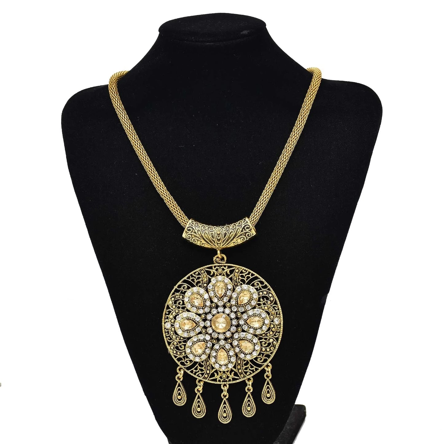 Gypsy Bohemian Chunky Tibetan Silver Necklace – Festival Party Jewelry for Women