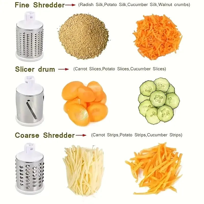 Manual Rotary Vegetable Cutter – Multifunction Mandoline Slicer for Kitchen