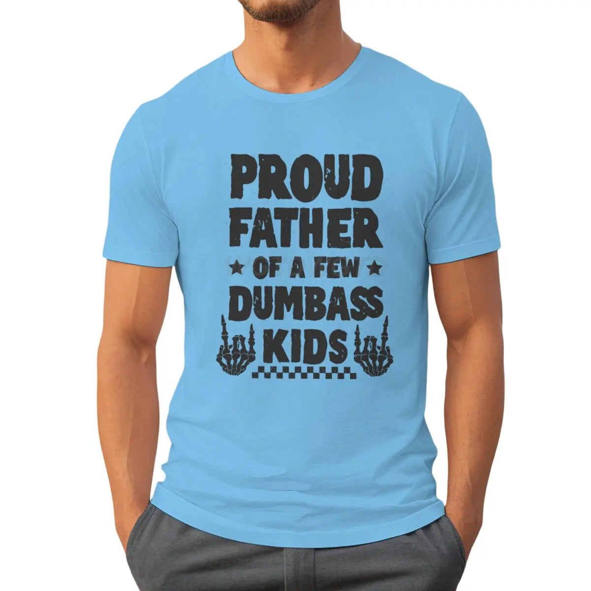 Proud Father Graphic T-Shirt – Retro Tie-Dye Casual Tee for Father’s Day