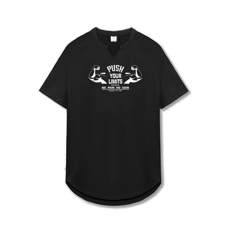 Men’s Quick-Dry Workout Shirt – Breathable Gym Fitness Muscle Tee