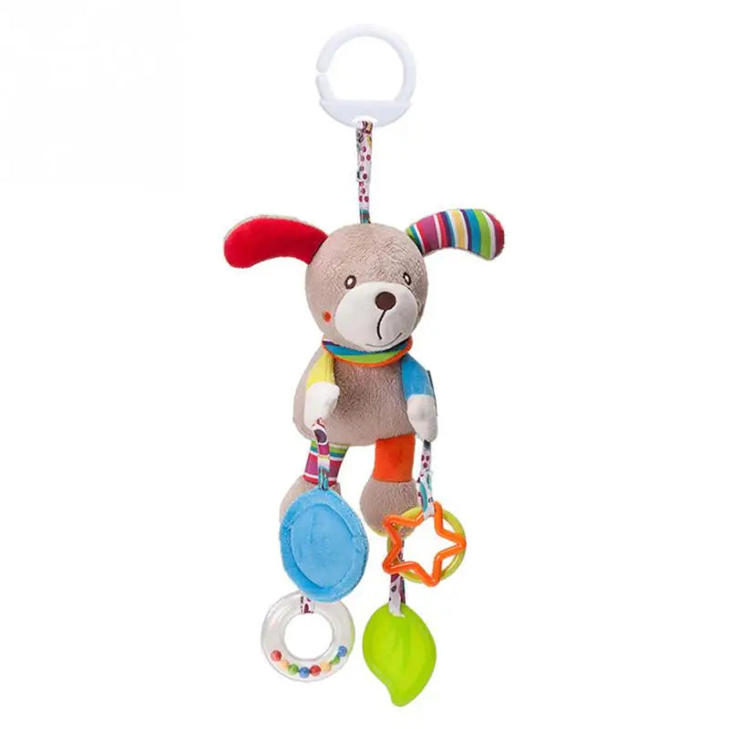 Soft Animal Handbell Rattles with Teether for Newborns