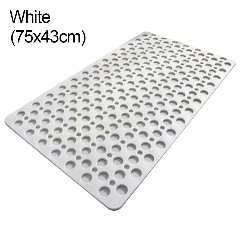 Non-Slip Bath Mat with Drain Holes – Easy Clean Suction Cup Bathroom Mat
