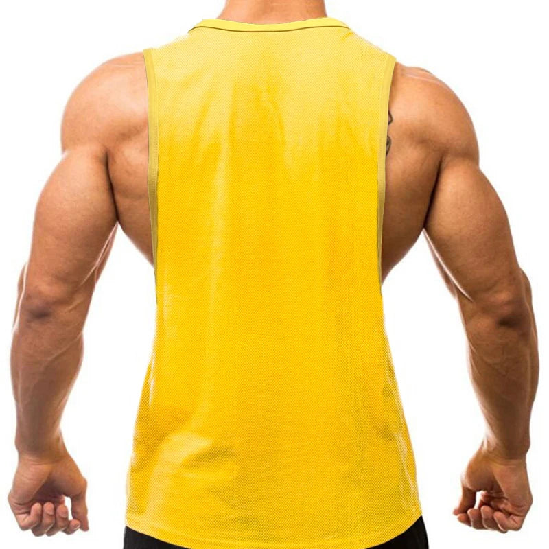 Men’s Muscle Tank Top – Sleeveless Quick-Dry Mesh Gym Vest