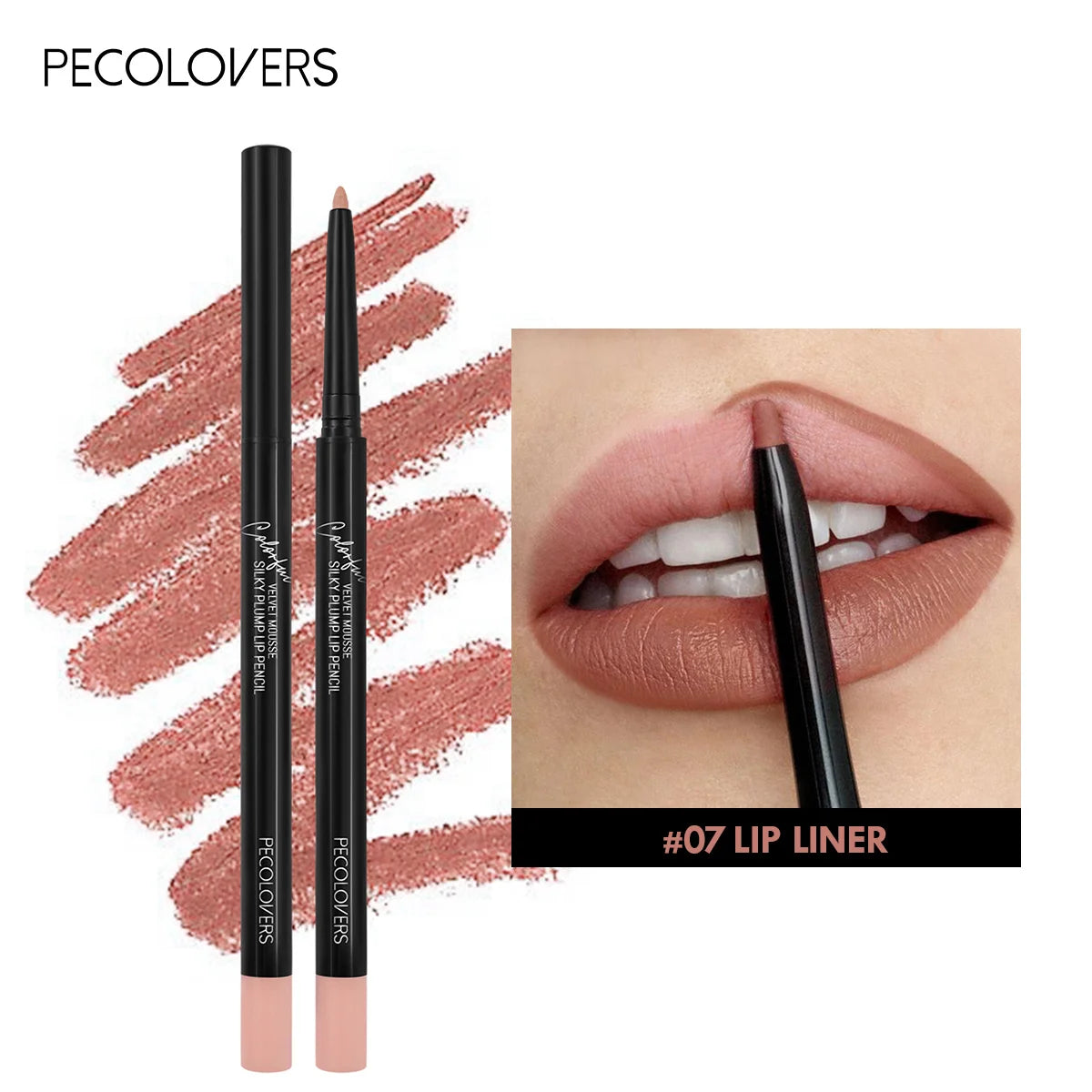 Waterproof Matte Lipliner Pencil - Long Lasting & Moisturising Lipstick (12 Shades)