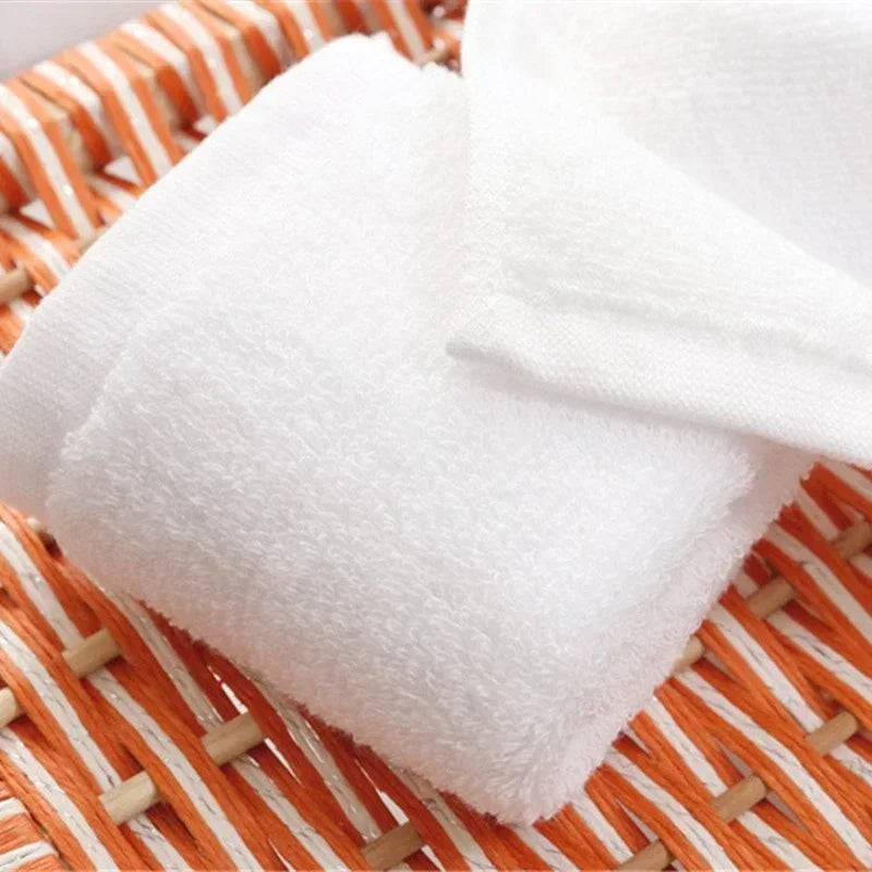 10PCS White Cotton Towels – Soft Face & Hand Towels for Multi-Purpose Use