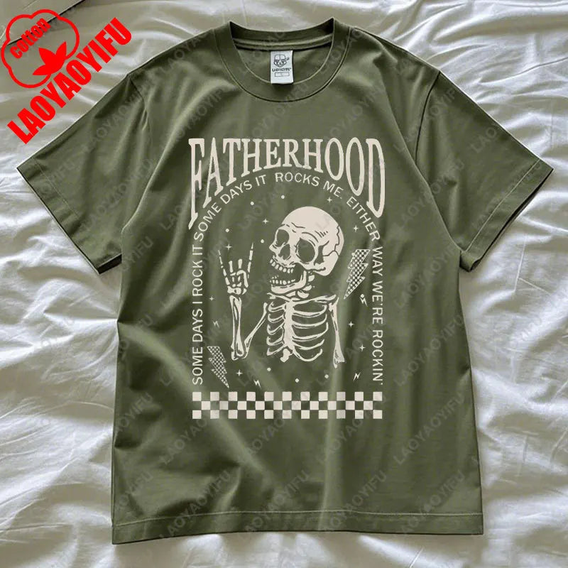 Funny Fatherhood T-Shirt – “Some Days I Rock It” Casual Unisex Tee