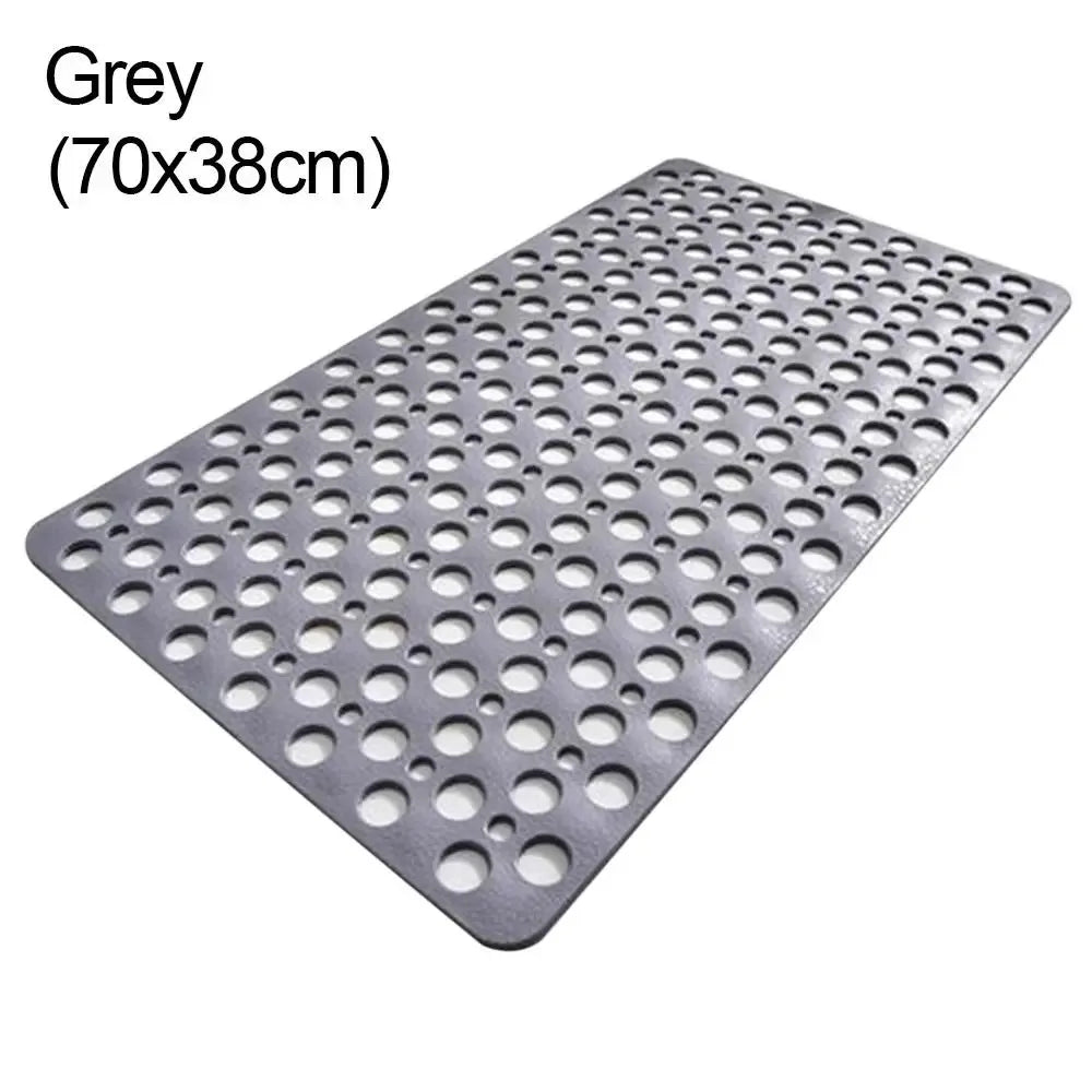 Non-Slip Bath Mat with Drain Holes – Easy Clean Suction Cup Bathroom Mat