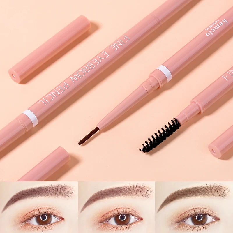 1.5mm Ultra Fine Double-Ended Waterproof Eyebrow Pencil - Long Lasting & Automatic