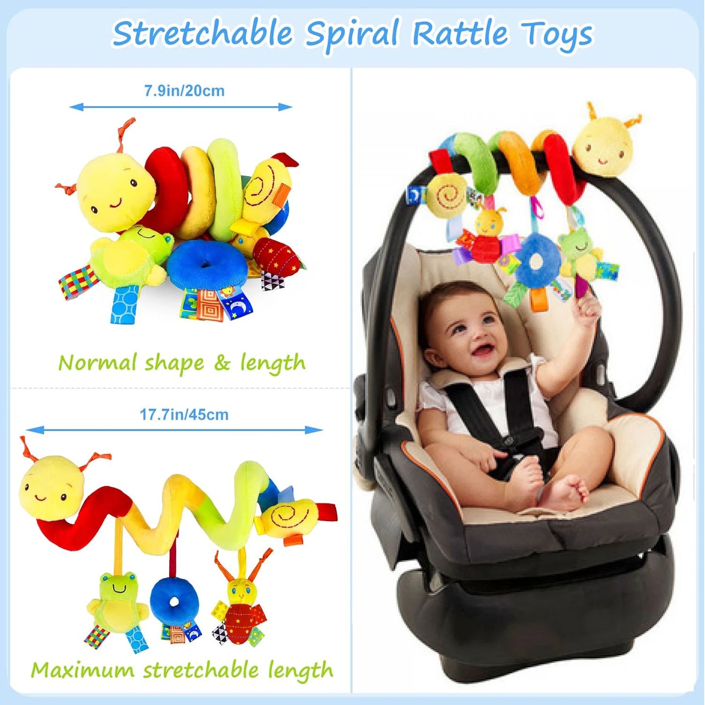 Plush Hanging Car Seat & Stroller Toys for Babies (0–12 Months)