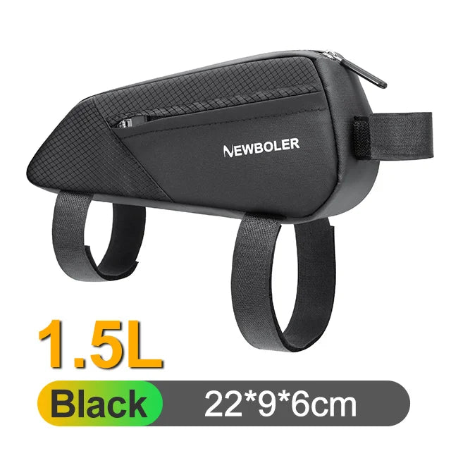 NEWBOLER Waterproof Gravel Bike Top Tube Bag – PVC Frame Bag for Road & MTB