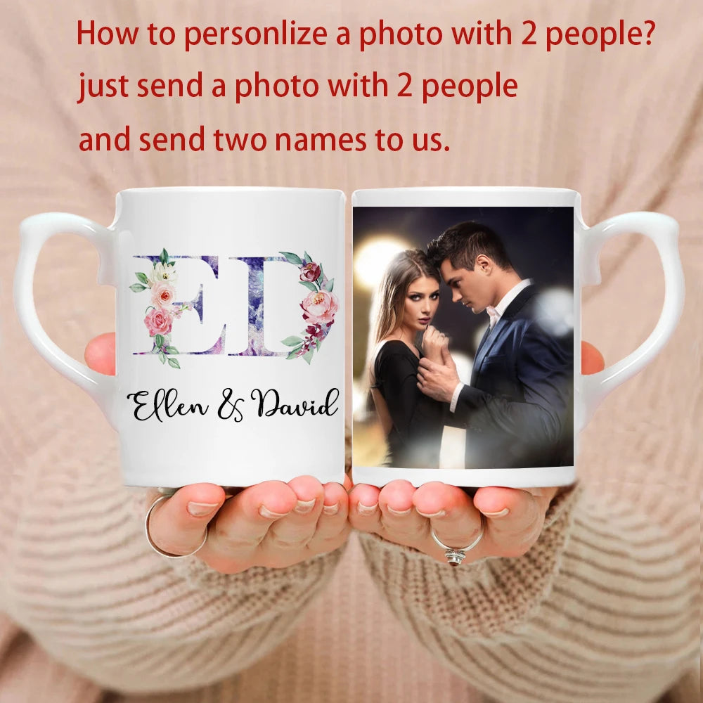 Personalized Photo & Name Ceramic Mug – Custom Coffee & Tea Cup