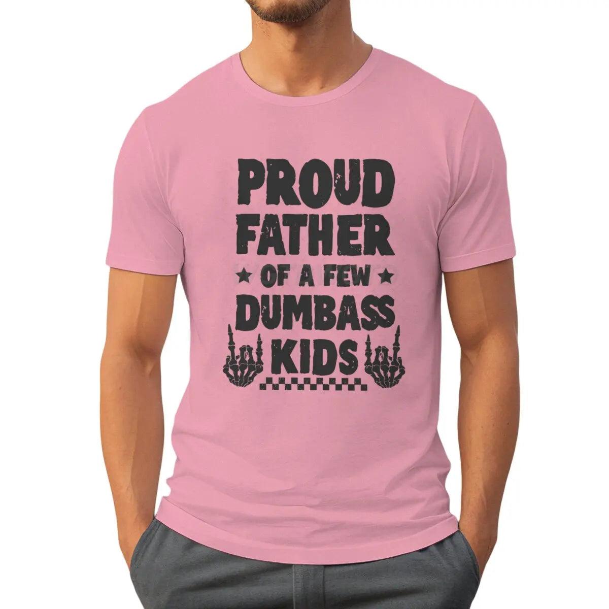 Proud Father Graphic T-Shirt – Retro Tie-Dye Casual Tee for Father’s Day