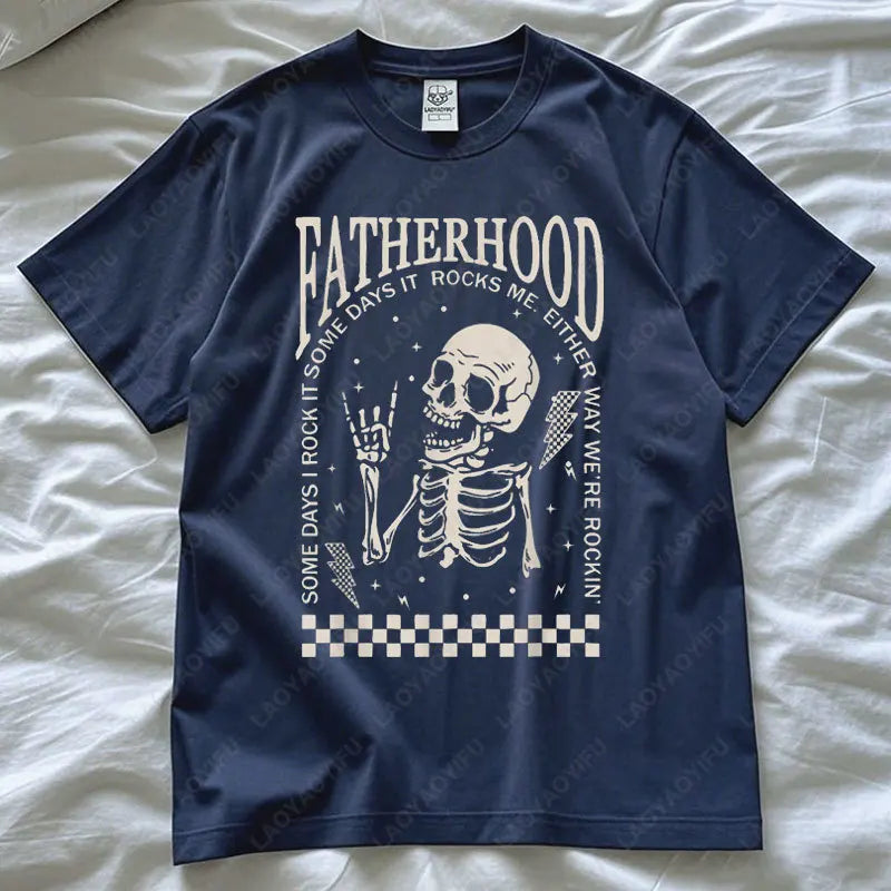 Funny Fatherhood T-Shirt – “Some Days I Rock It” Casual Unisex Tee