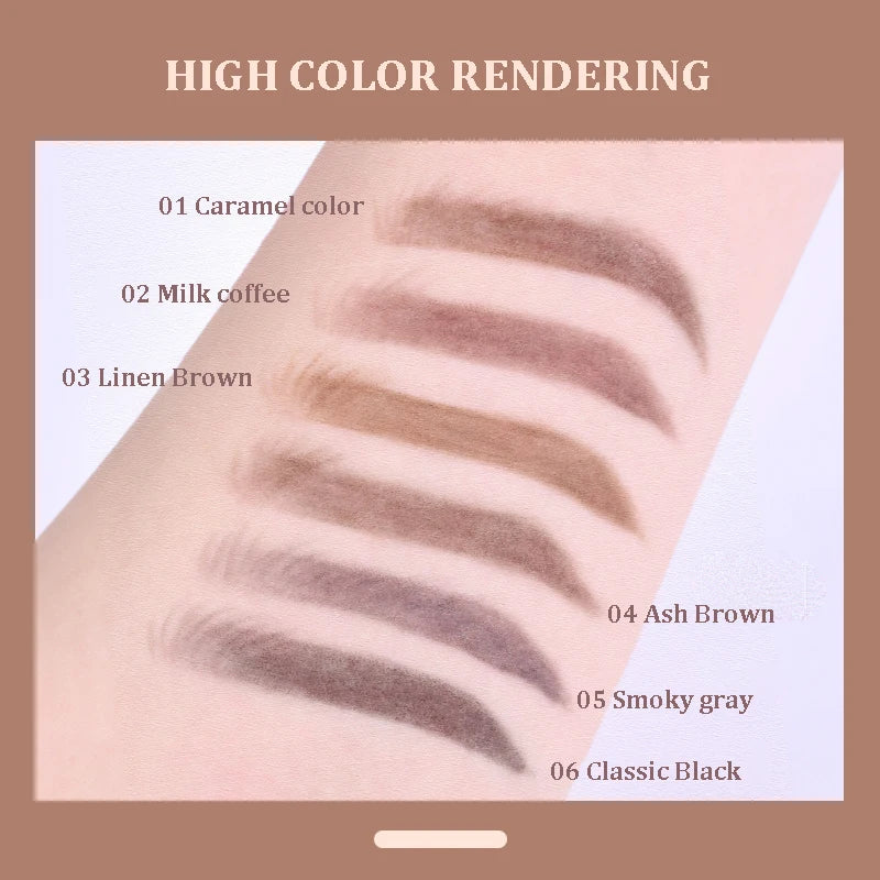 1.5mm Ultra Fine Double-Ended Waterproof Eyebrow Pencil - Long Lasting & Automatic