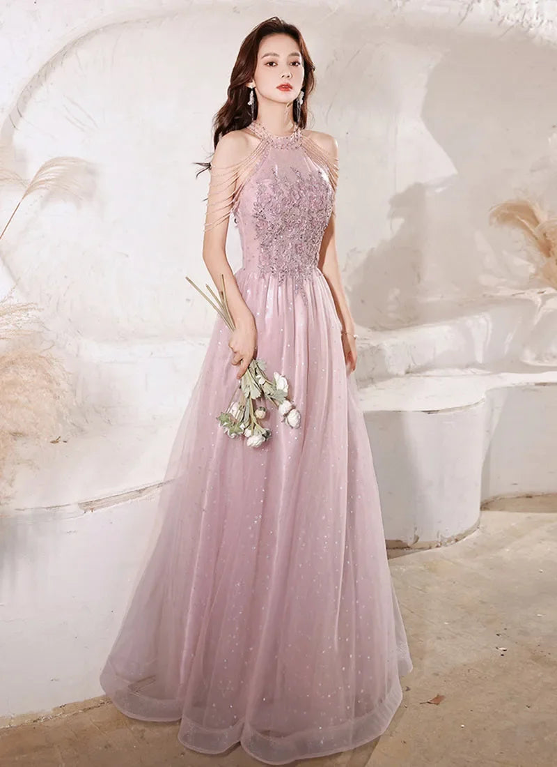 Pink Evening Party Dress 2025 – Elegant Prom & Socialite Gown