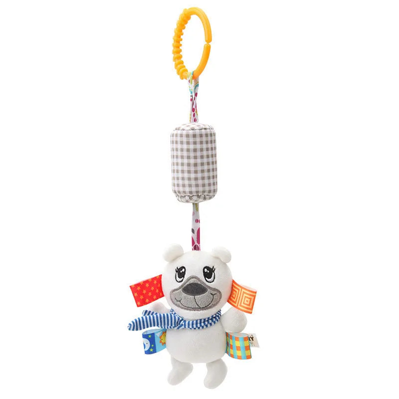 Soft Animal Handbell Rattles with Teether for Newborns
