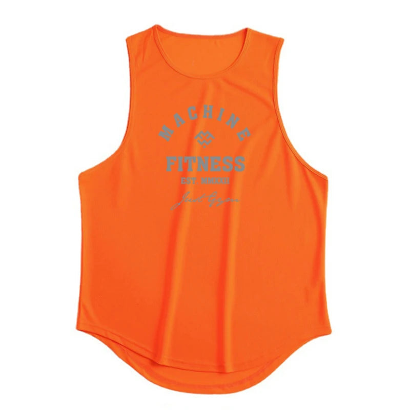 Men’s Mesh Muscle Tank Top – Sleeveless Quick-Dry Gym Fitness Singlet