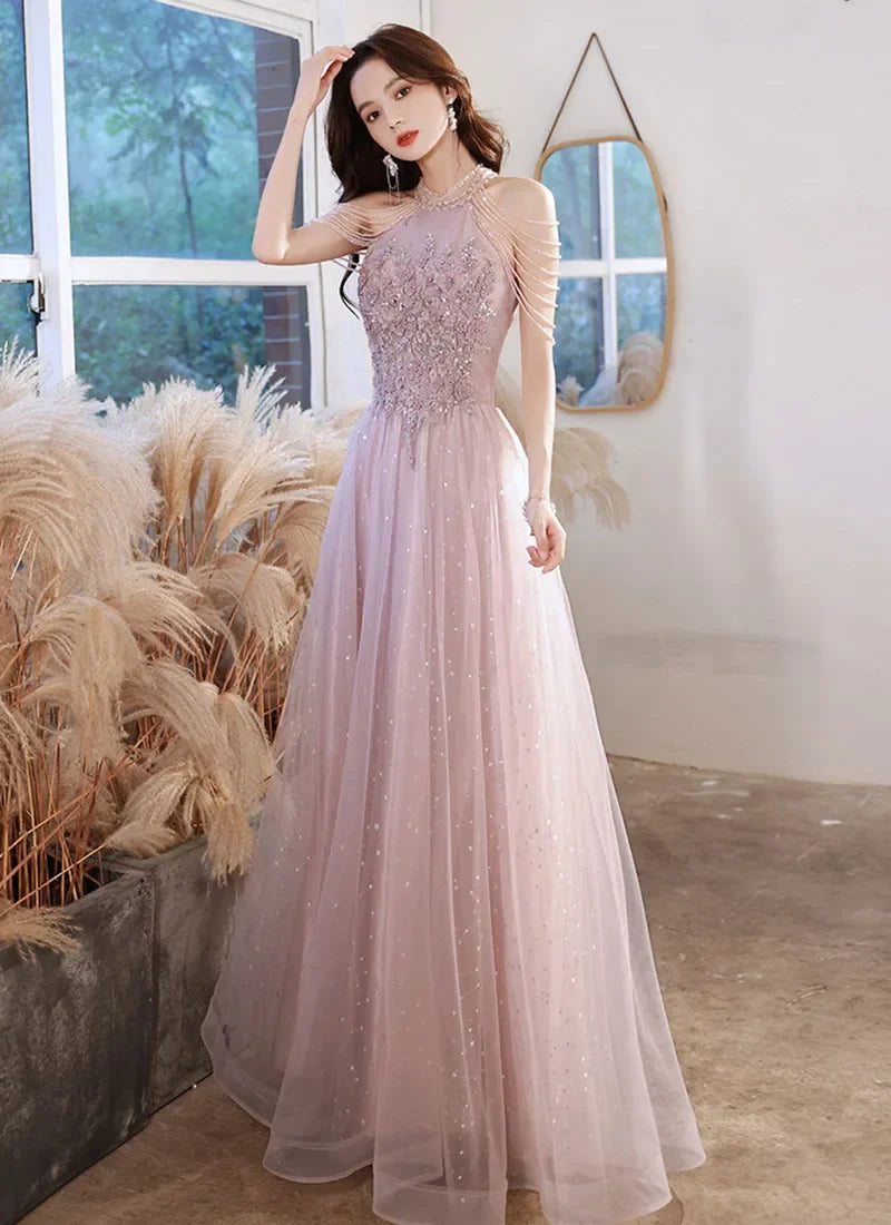 Pink Evening Party Dress 2025 – Elegant Prom & Socialite Gown