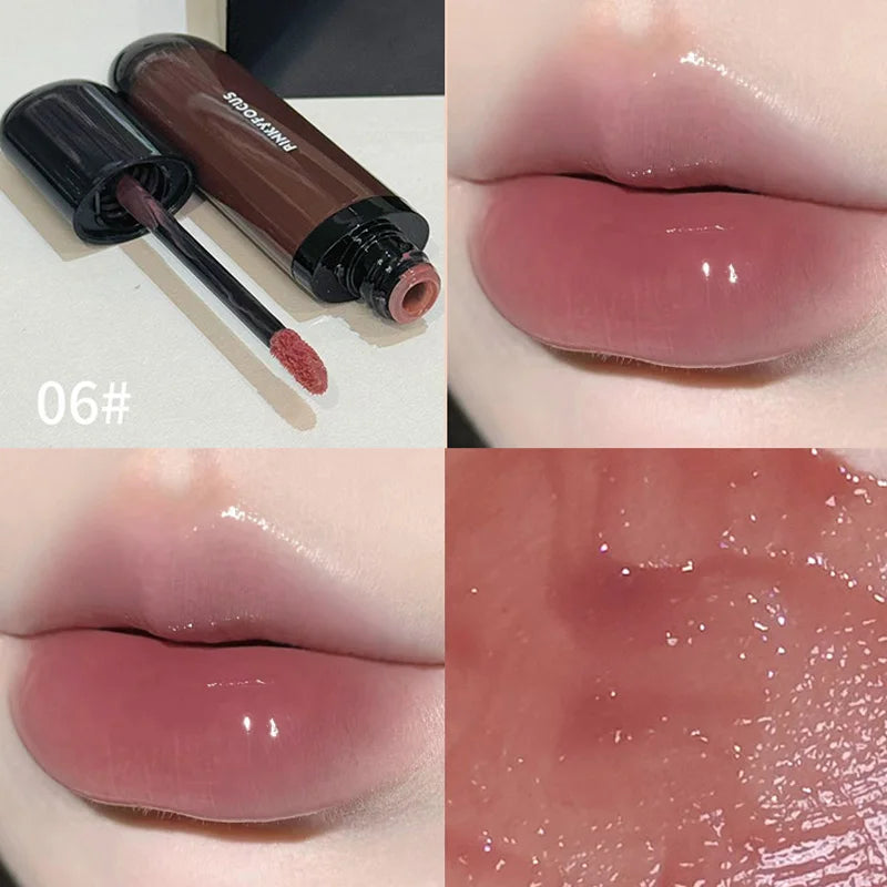 Red Brown Mirror Lip Glaze – Hydrating, Non-Stick, High-Pigment Lip Tint