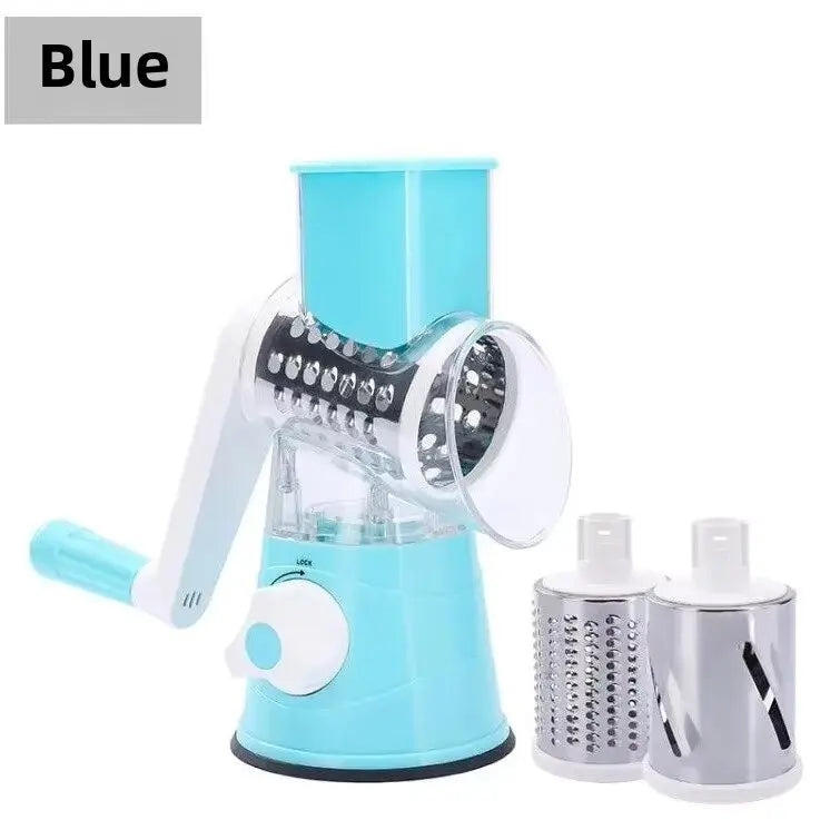 Manual Rotary Vegetable Cutter – Multifunction Mandoline Slicer for Kitchen