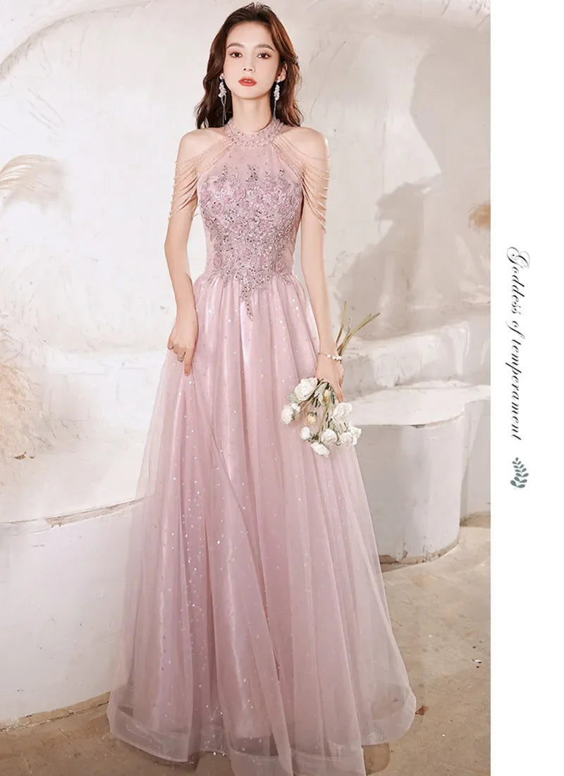 Pink Evening Party Dress 2025 – Elegant Prom & Socialite Gown