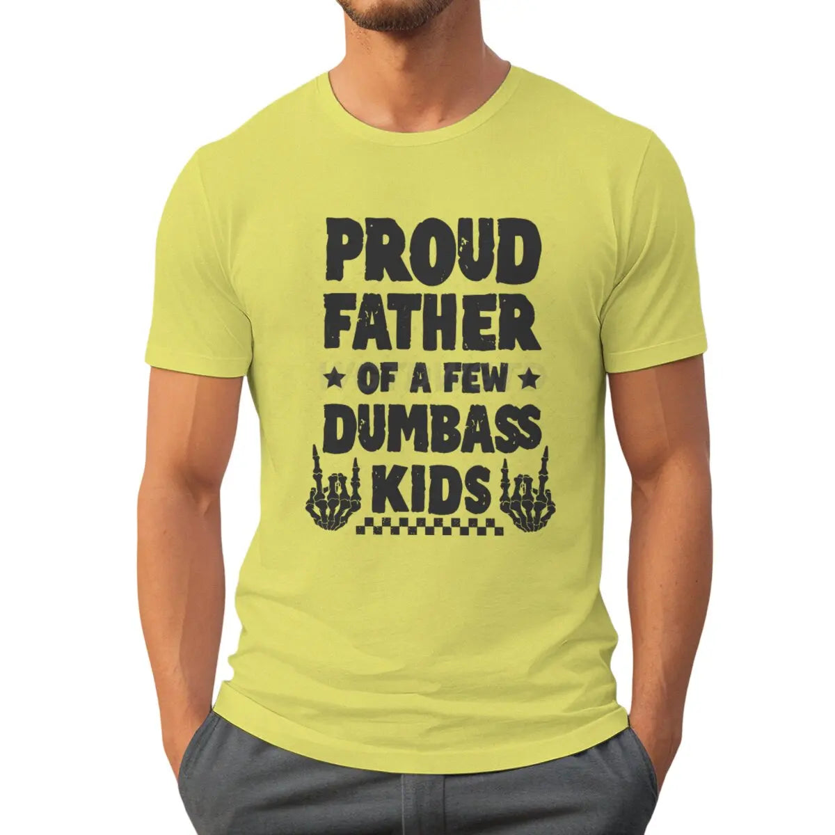 Proud Father Graphic T-Shirt – Retro Tie-Dye Casual Tee for Father’s Day