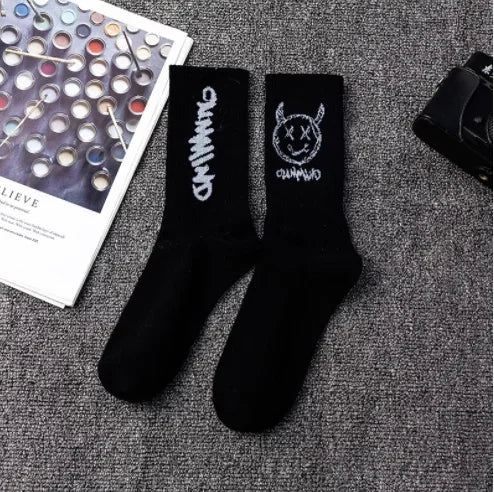 High-Quality Unisex Street Style Cotton Socks – Long Tube Hip-Hop Basketball Socks