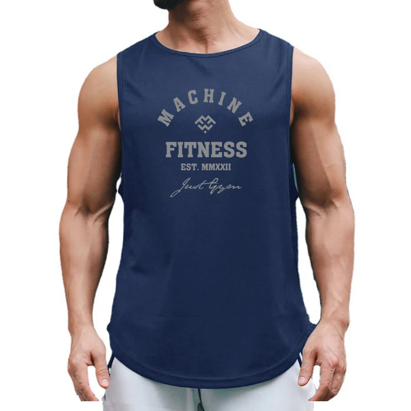 Men’s Mesh Muscle Tank Top – Sleeveless Quick-Dry Gym Fitness Singlet