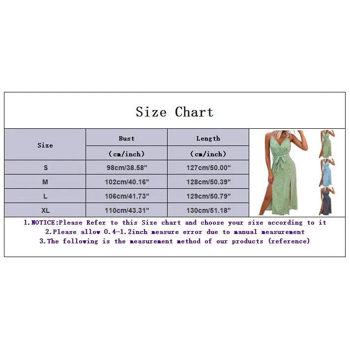 Women’s Sexy Sleeveless Polka Dot V-Neck Sundress – Bohemian A-Line Summer Dress