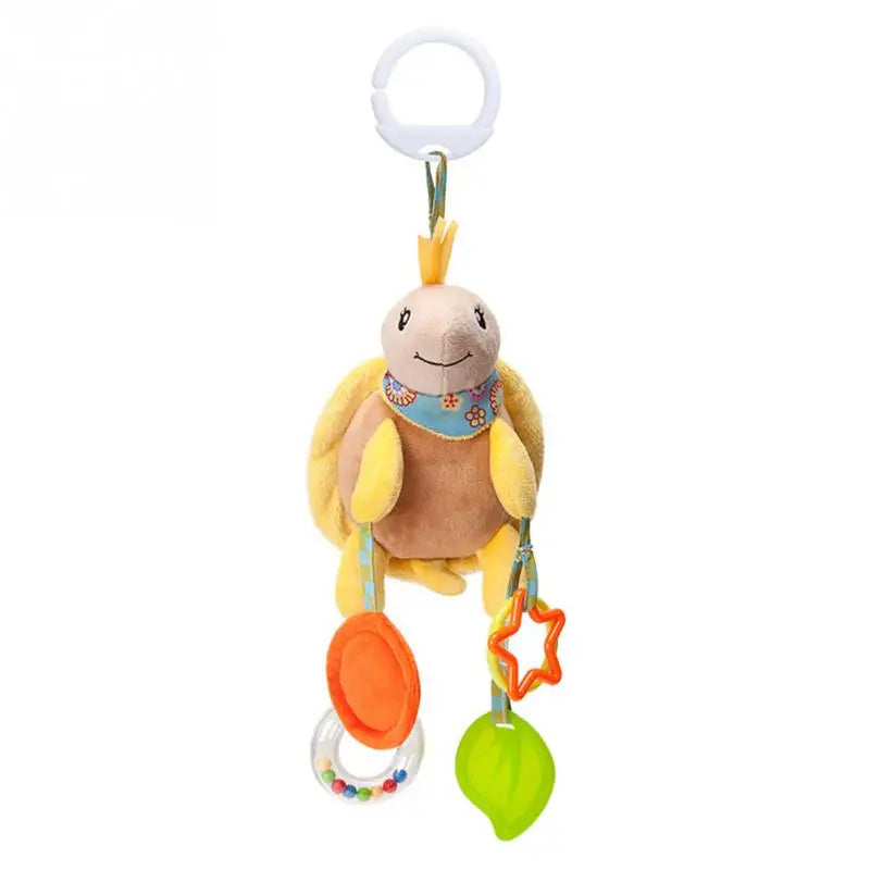 Soft Animal Handbell Rattles with Teether for Newborns