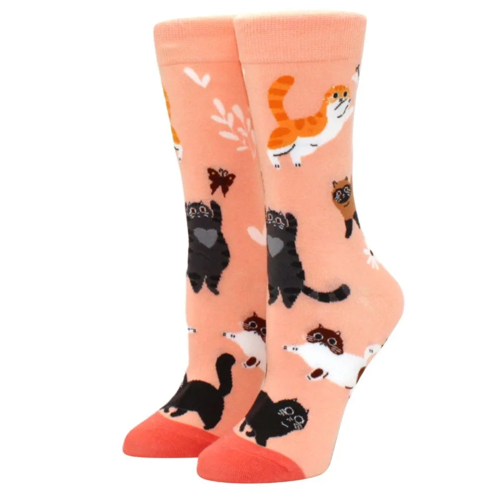 Cute Puppy Cartoon Socks – Corgi & Schnauzer Mid-Tube Unisex Breathable Comfort