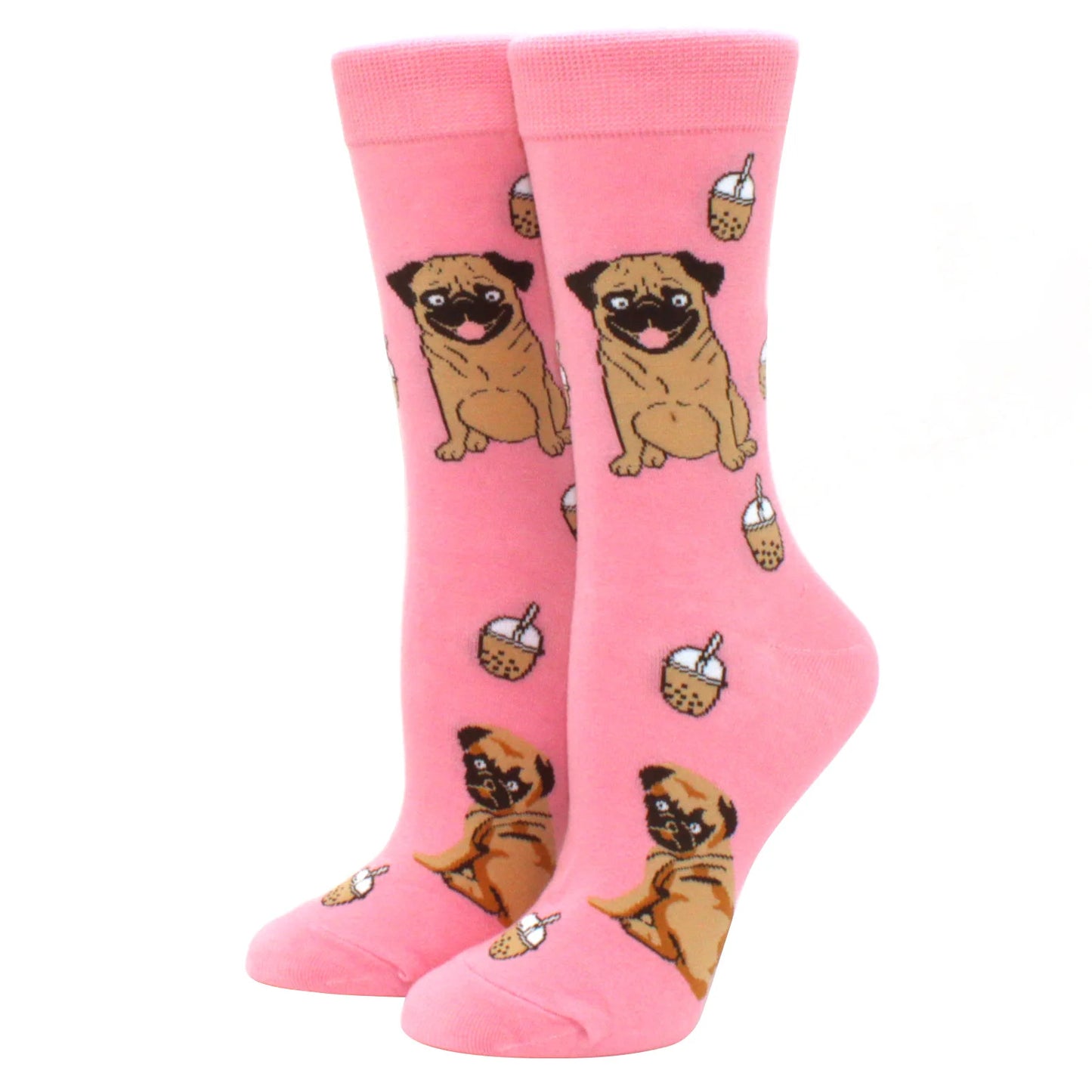 Cute Puppy Cartoon Socks – Corgi & Schnauzer Mid-Tube Unisex Breathable Comfort