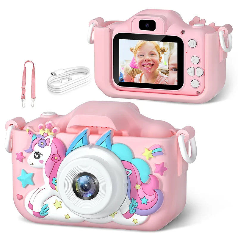 Kids 1080P HD Digital Camera – 2.0-inch Toddler Camera with Silicone Case