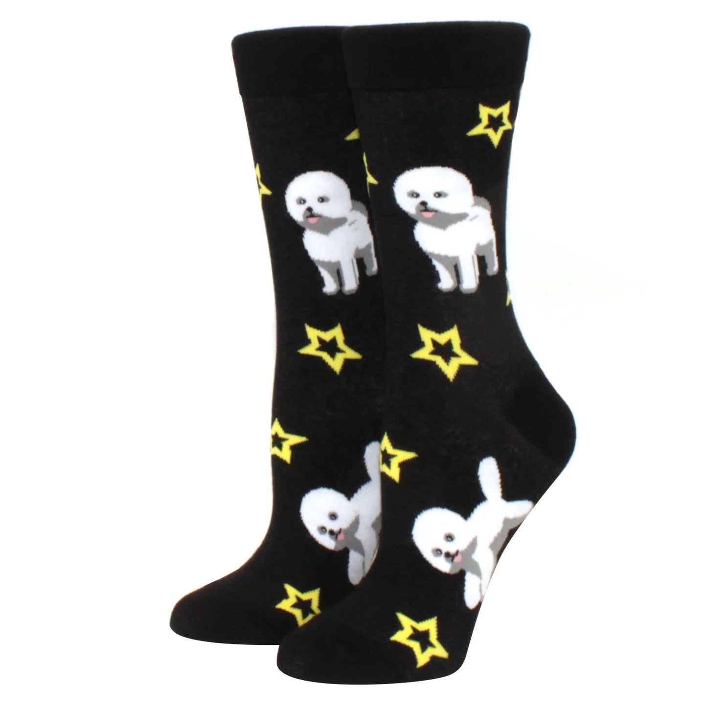 Cute Puppy Cartoon Socks – Corgi & Schnauzer Mid-Tube Unisex Breathable Comfort