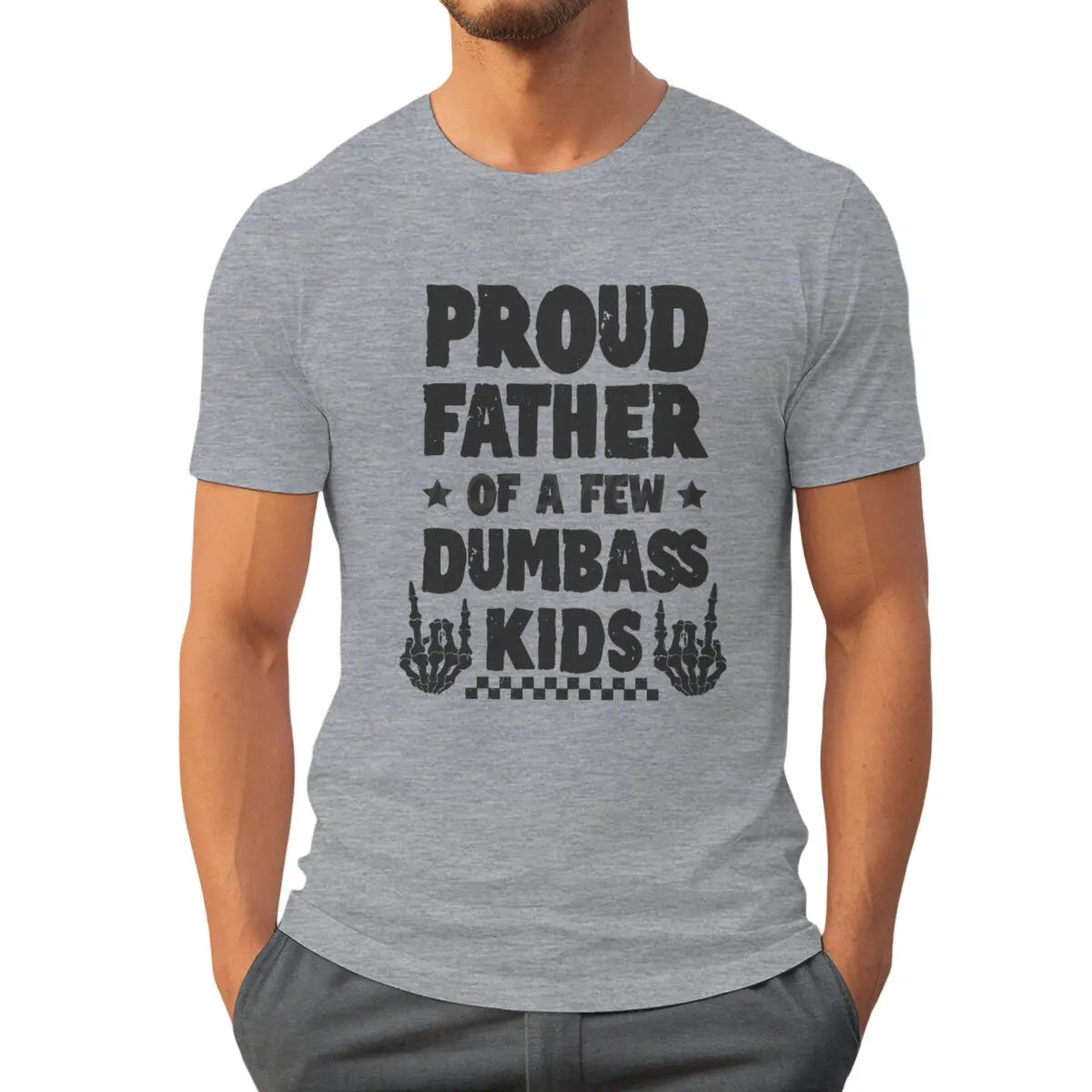 Proud Father Graphic T-Shirt – Retro Tie-Dye Casual Tee for Father’s Day
