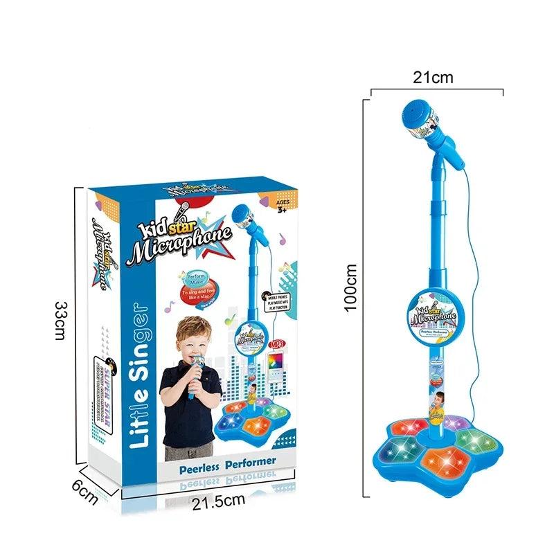 Kids Rocking-Roll Microphone with Stand Karaoke Toy