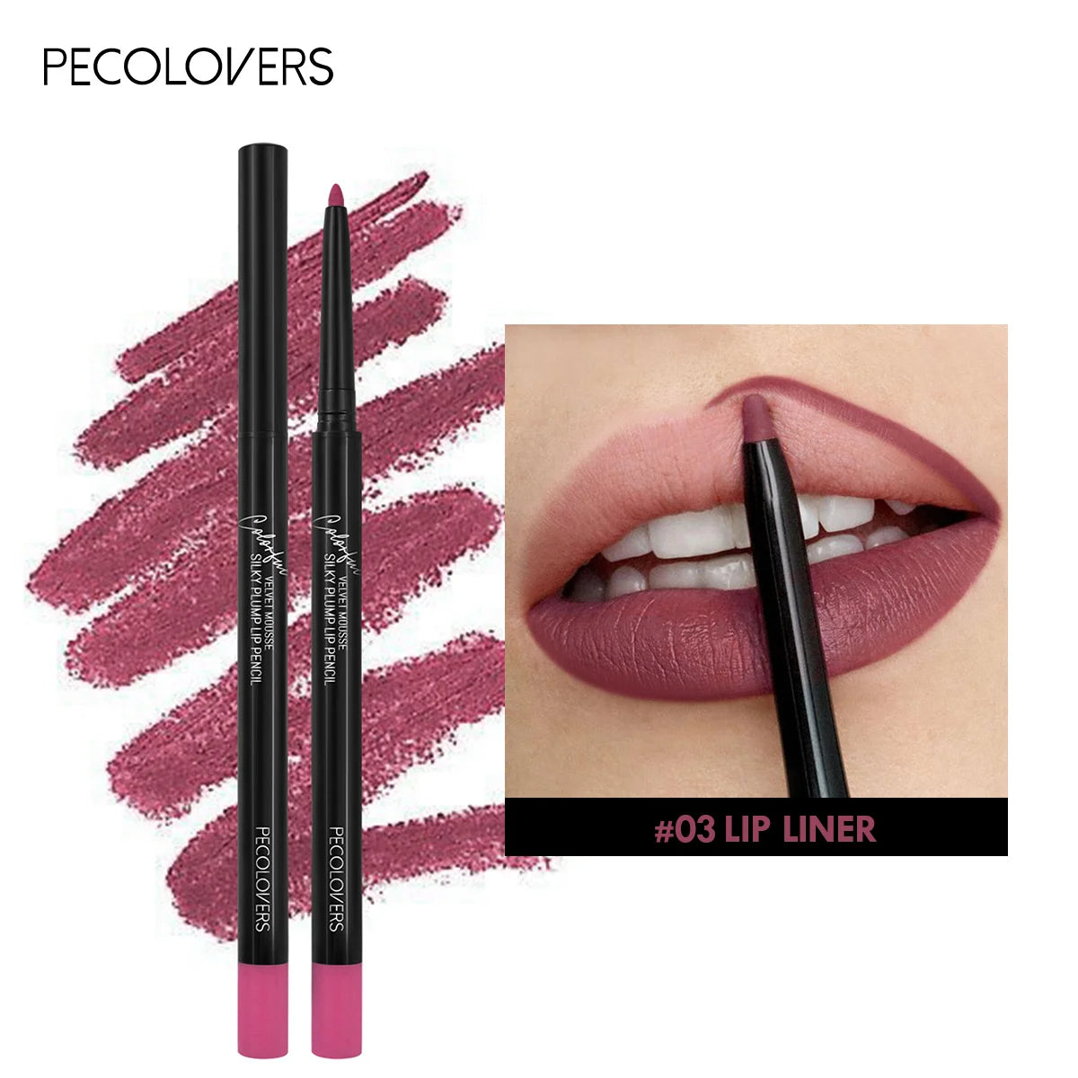 Waterproof Matte Lipliner Pencil - Long Lasting & Moisturising Lipstick (12 Shades)