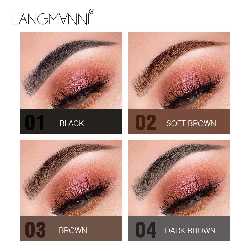 Langmanni Double-Headed Waterproof Eyebrow Pen with Brush
