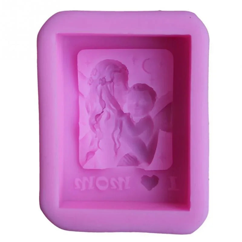 Mother Holding Baby Silicone Soap Mold – DIY Craft & Baking Mold for Mother’s Day