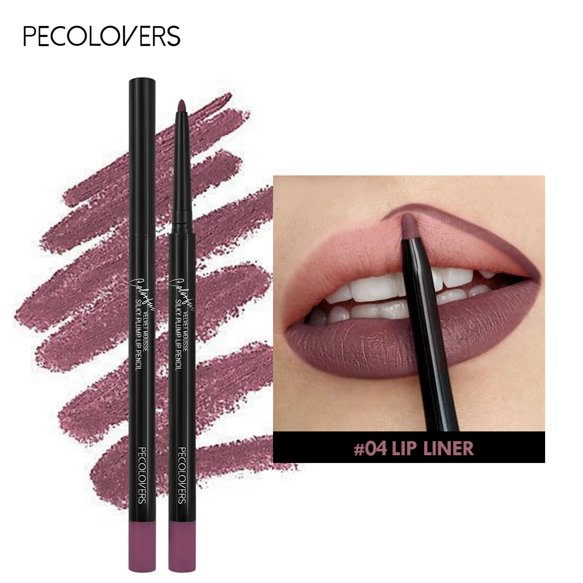 Waterproof Matte Lipliner Pencil - Long Lasting & Moisturising Lipstick (12 Shades)