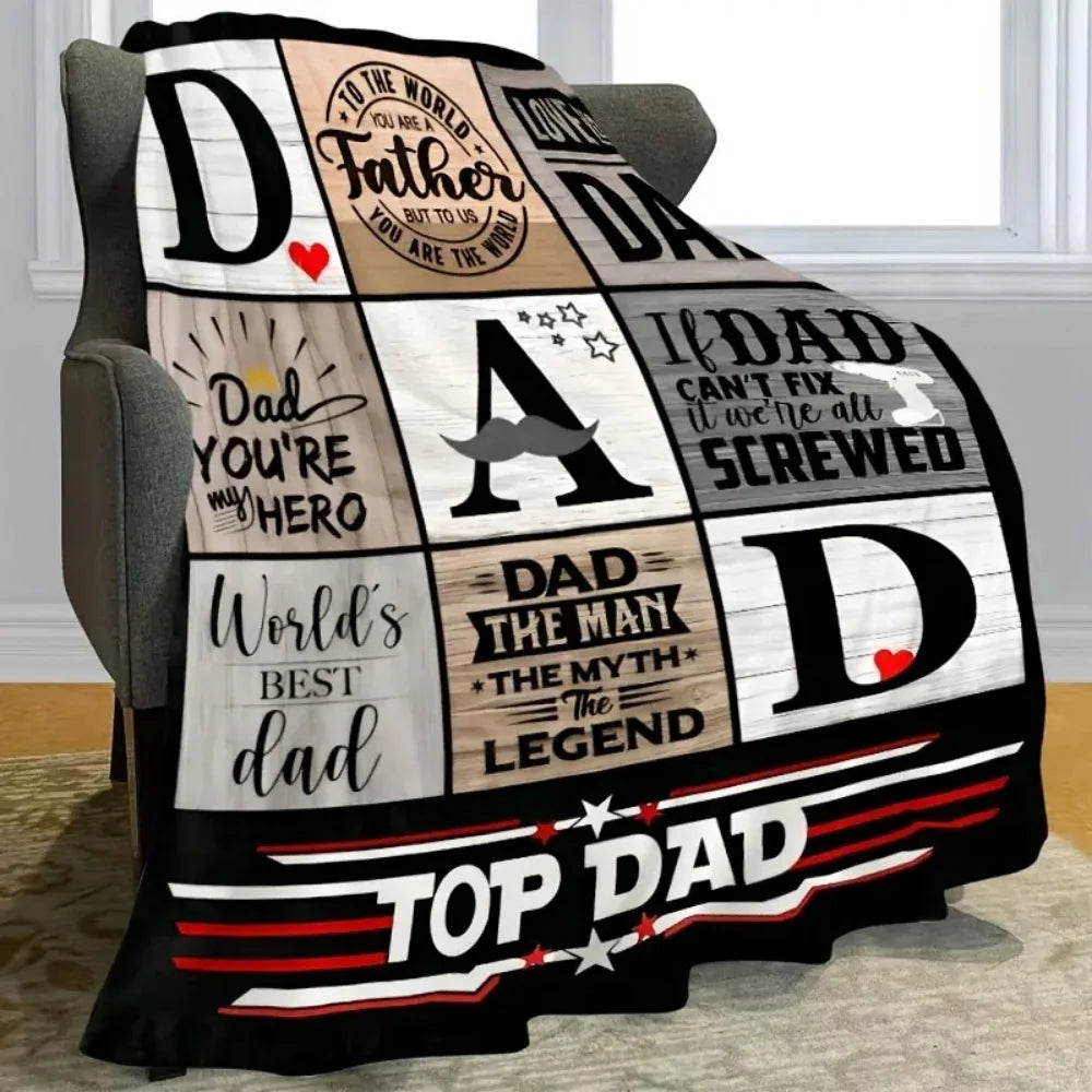 Father's Day Gift Blanket – Soft, All-Season Nap & Beach Towel