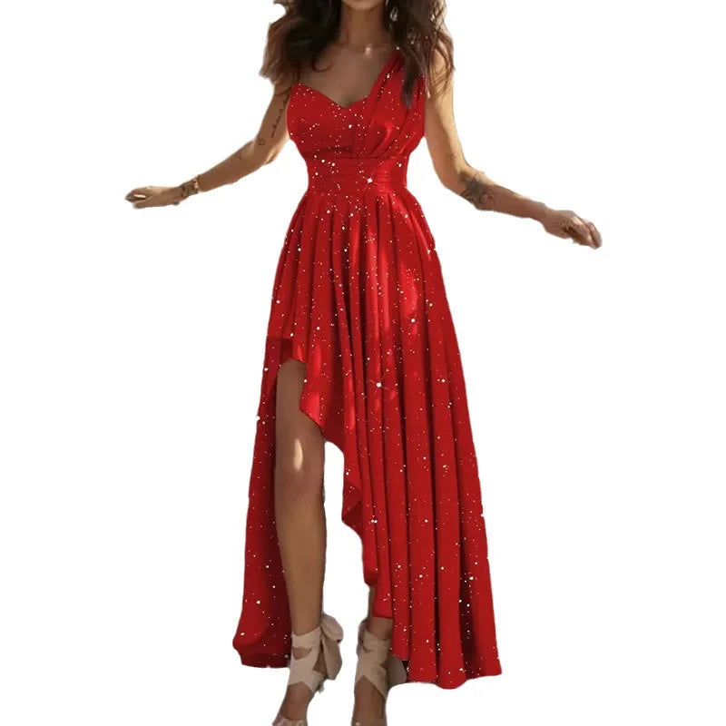 Women’s Elegant Red Cocktail Party Evening Gown 2025