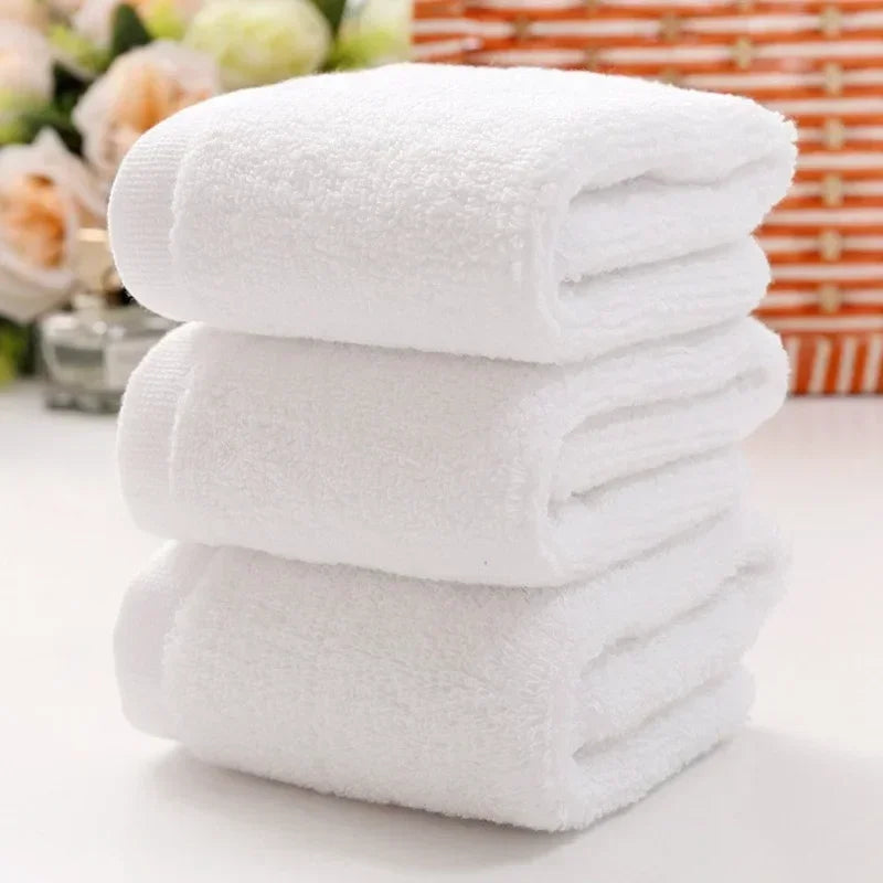 10PCS White Cotton Towels – Soft Face & Hand Towels for Multi-Purpose Use