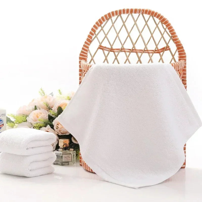 10PCS White Cotton Towels – Soft Face & Hand Towels for Multi-Purpose Use