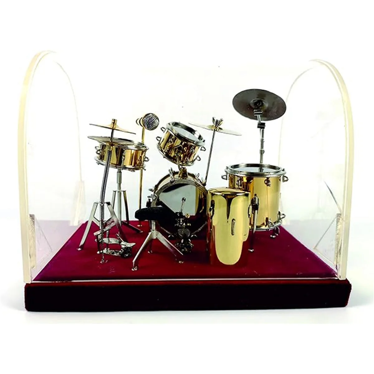Trending Now Miniature Jazz Drum Kit Model Mini Drum Cymbal Musical Instrument Model