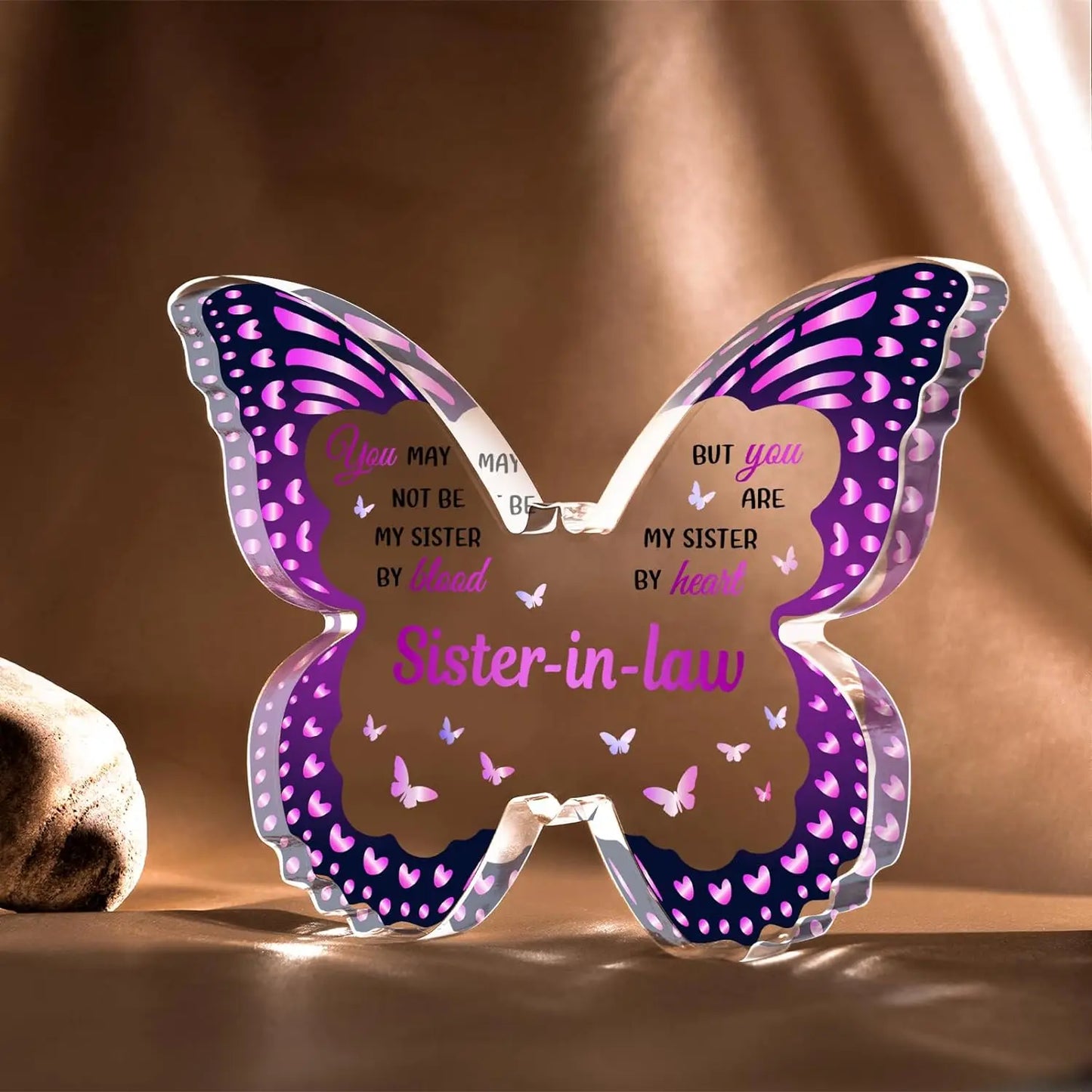 Butterfly Acrylic Plaque – Sister-in-Law Gift for Mother's Day & Birthdays